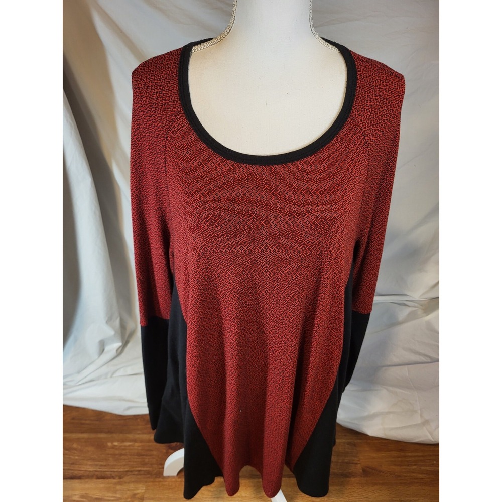 Aria Handmade Women's‎ Size XL Sweater Tunic W/Pockets Lagenlook Red